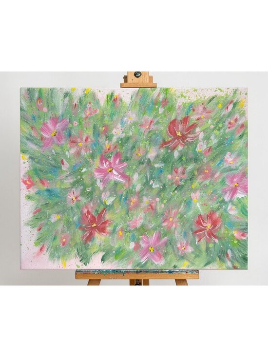 Deb Bossert Other - Flowering 2 Original Acrylic Painting Floral Wall Art On 8x10 Stretched Canvas